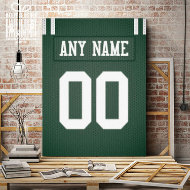 New York Jersey Custom Canvas Print Wall Art for Boy Girl Men Women Football Personalized Canvas Art